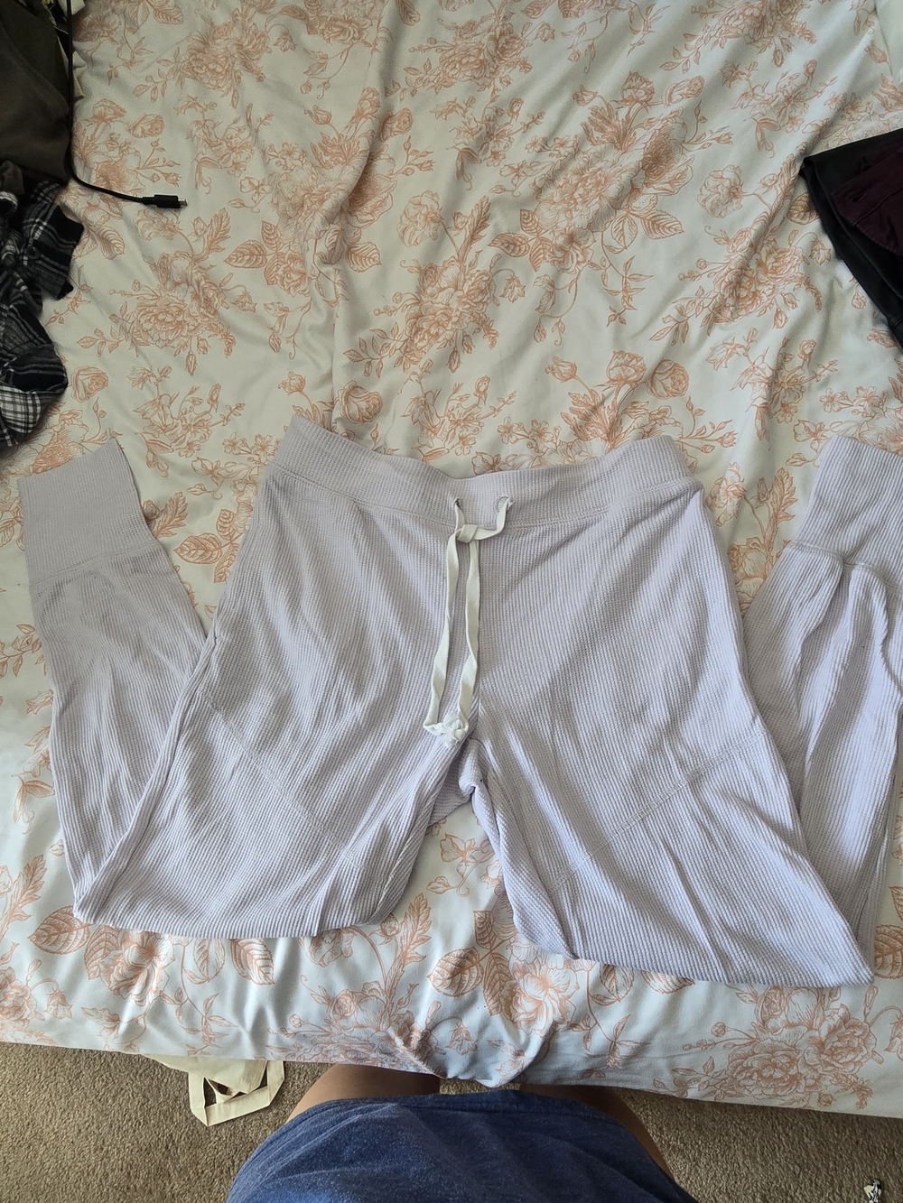 Xhilaration Lavender Ribbed Drawstring Joggers